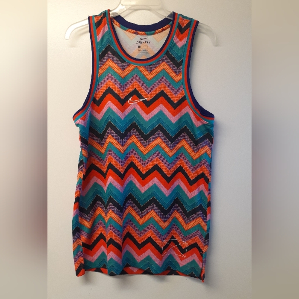 Multi-coloured Nike workout tank top - size small
